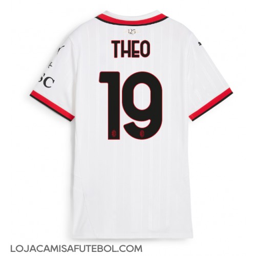 Camisa de Futebol AC Milan Theo Hernandez #19 Equipamento Secundário Mulheres 2024-25 Manga Curta